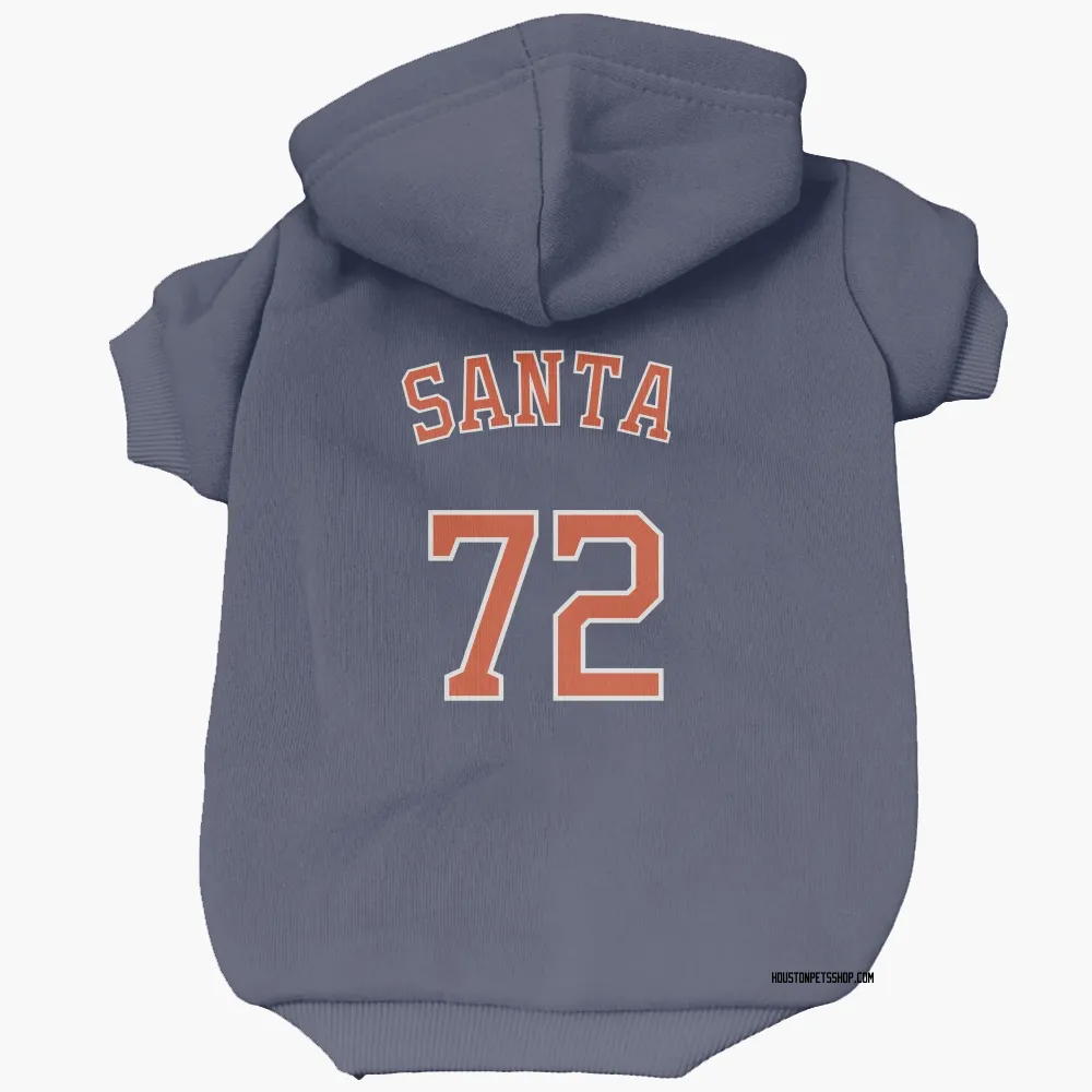 Houston Astros Alimber Santa Navy Pet Hoodie for Dog & Cat