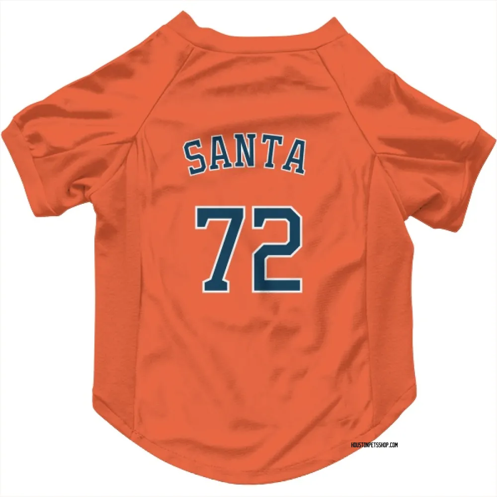 Houston Astros Alimber Santa Orange Pet Jersey for Dog & Cat