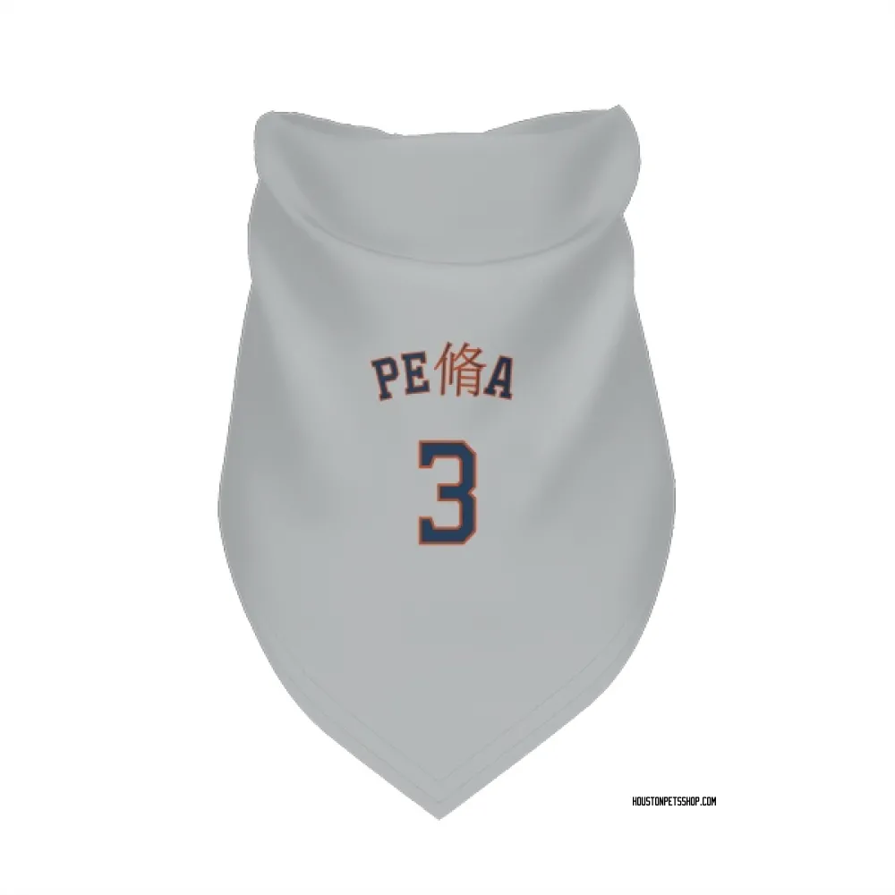 Houston Astros Jeremy Pena Gray Pet Bandana for Dog & Cat