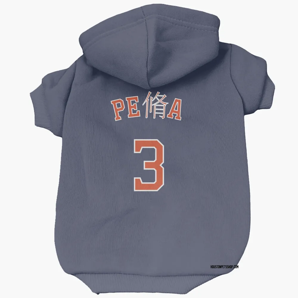 Houston Astros Jeremy Pena Navy Pet Hoodie for Dog & Cat